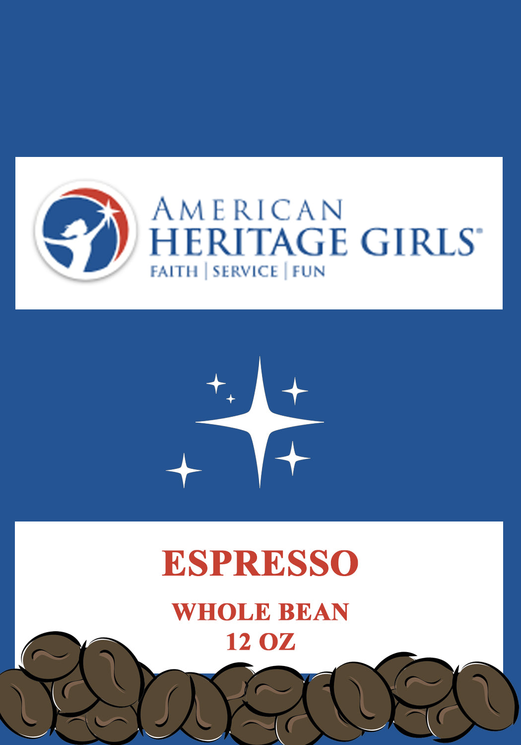 American Heritage Girls Espresso Whole Bean 12oz