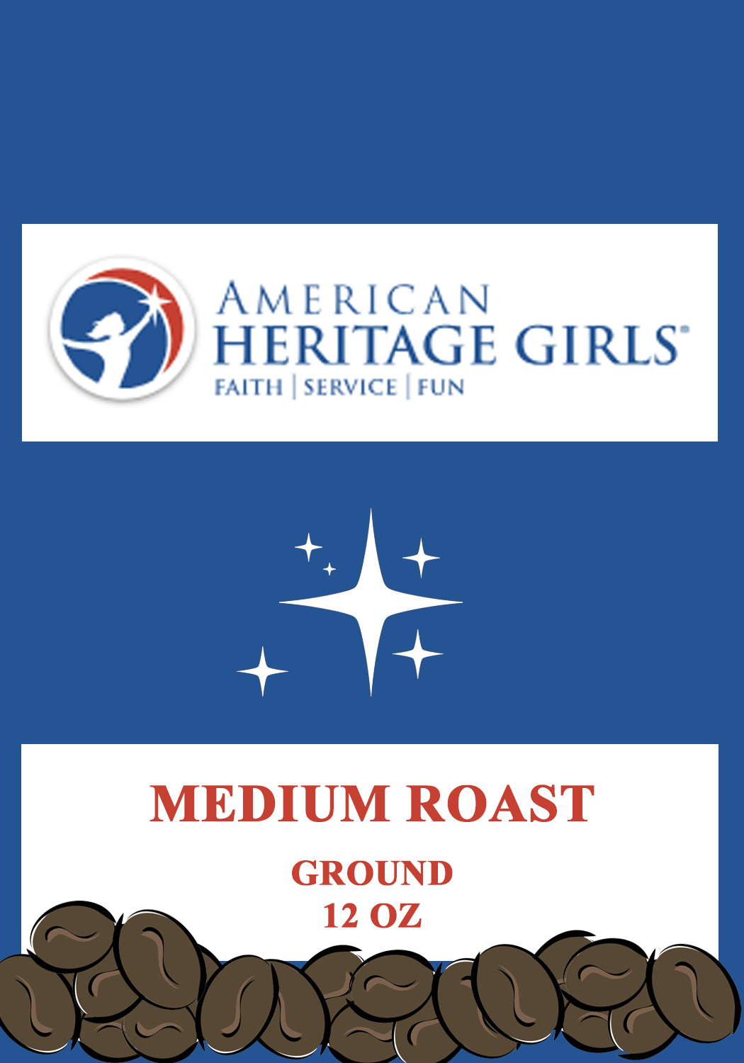 American Heritage Girls Medium Roast Ground or Whole Bean 12oz
