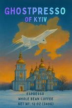 Load image into Gallery viewer, Western Solidarity with Ukraine Alliance Ghostpresso of Kyiv Espresso Whole Bean 12oz
