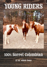Load image into Gallery viewer, Young Riders 100% Colombian 12oz Whole Bean
