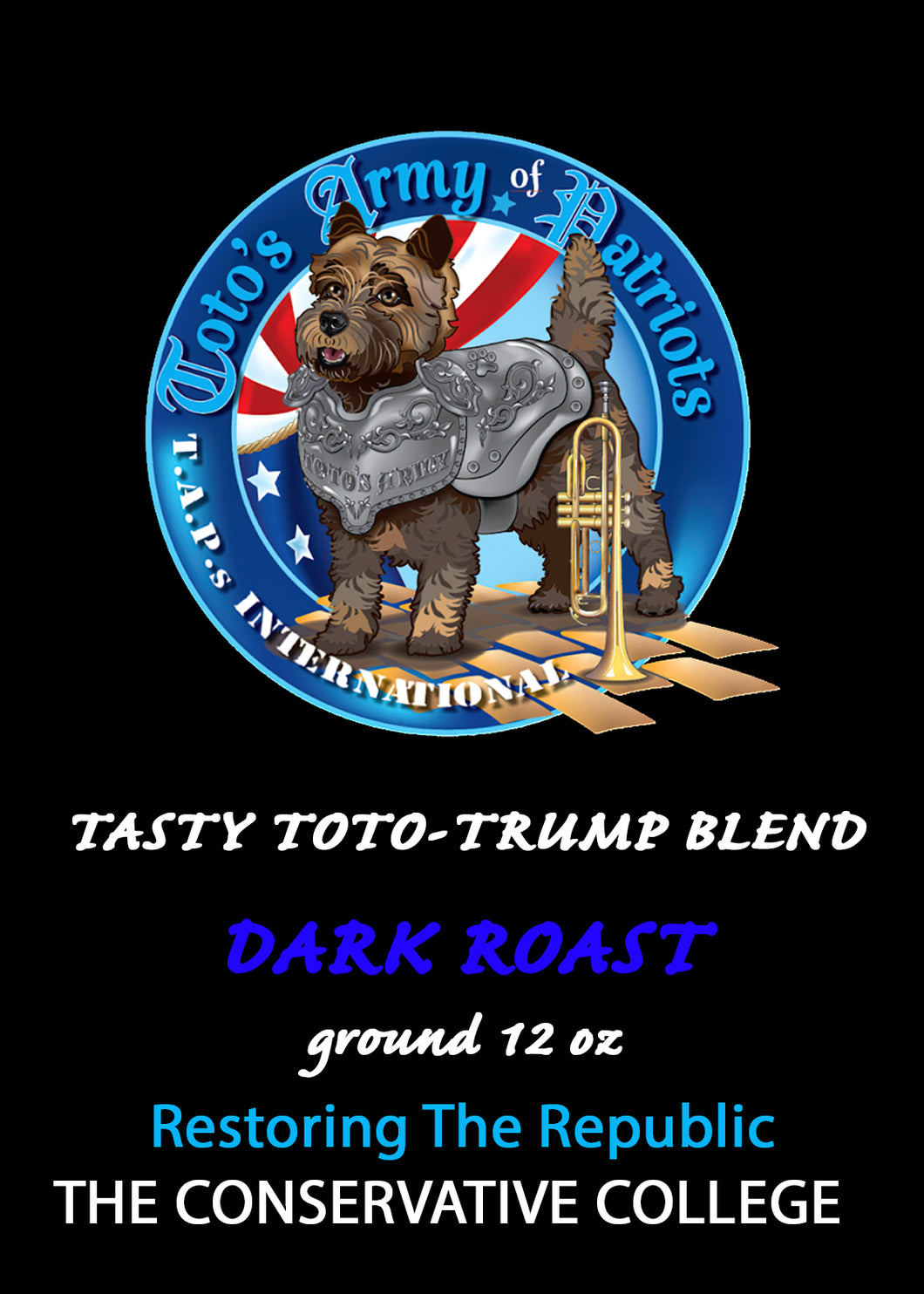 Tasty Toto Dark Roast 12oz