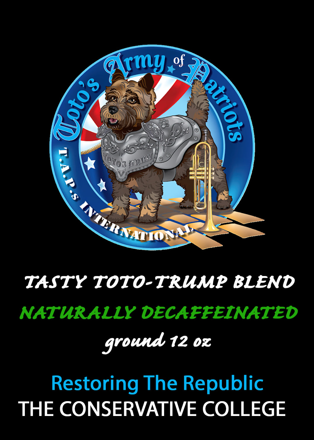 Tasty Toto Naturally Decaffeinated 12oz