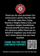 Load image into Gallery viewer, Dearborn Heights Professional Fire Fighters Union Local #1355 Dark Roast 12oz
