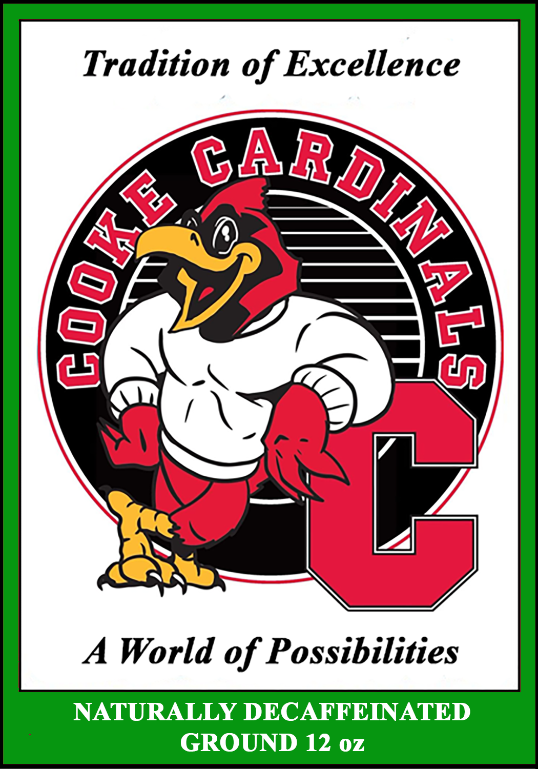 Cooke Cardinals Naturally Decaffeinated Ground 12oz