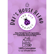 Load image into Gallery viewer, Dre&#39;s House Blend 100% Colombian 12oz Ground or Whole Bean
